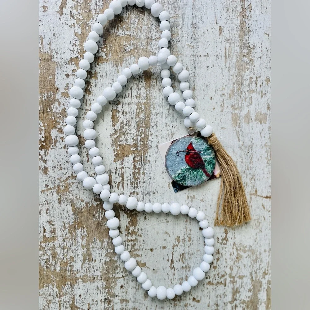 Cardinal Beaded Garland